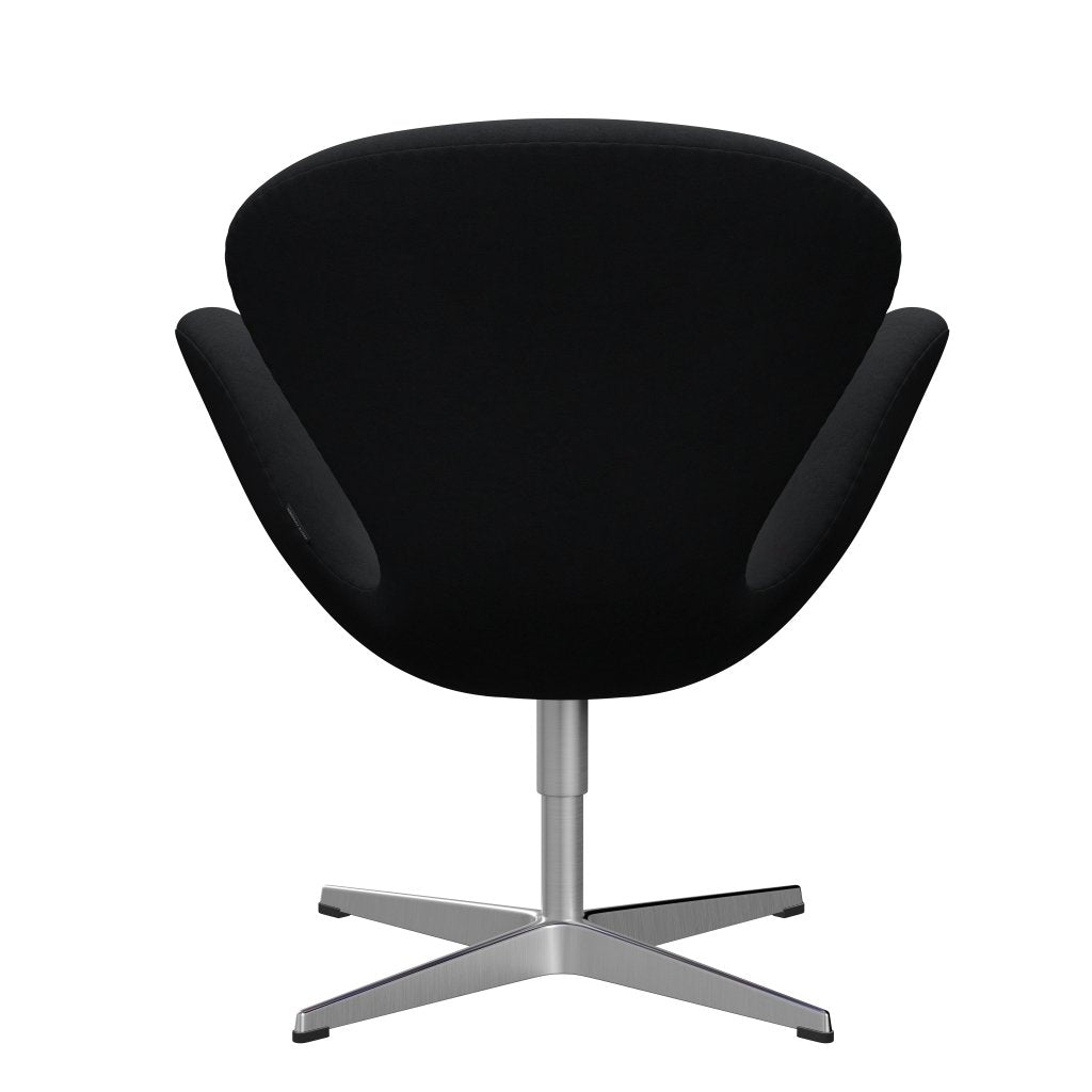 Fritz Hansen Swan Lounge Stuhl, Satin gebürstet Aluminium/Komfort Schwarz/Grau