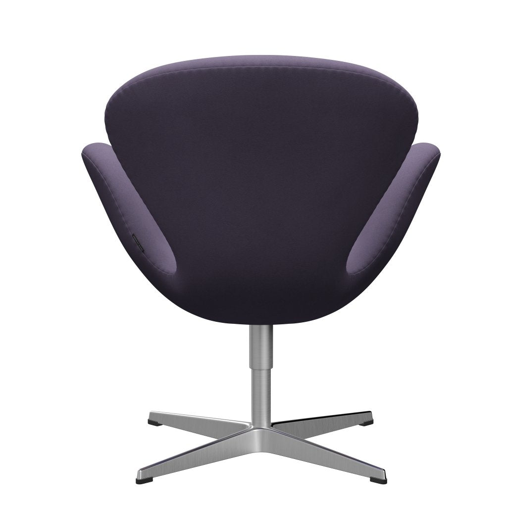 Fritz Hansen Swan Lounge -stoel, Satin Borde Aluminium/Comfort Violet