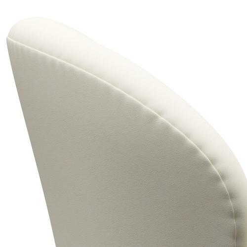 Fritz Hansen Chaise salon de cygne, aluminium brossé en satin / confort blanc