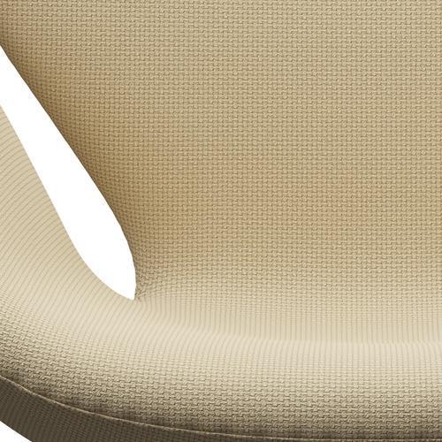 Fritz Hansen Swan Lounge Sillón, aluminio cepillado por satén/Diablo Marfil