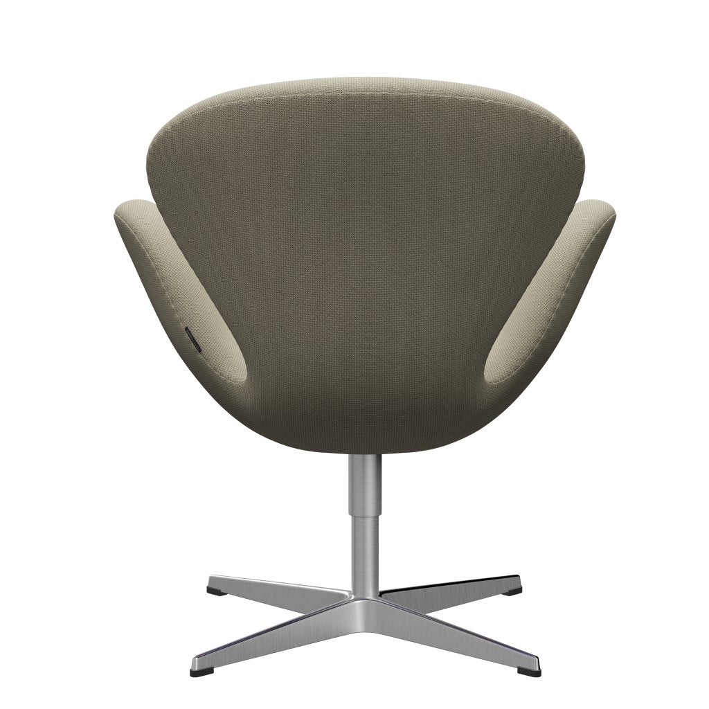 Fritz Hansen Swan Lounge Stuhl, Satin gebürstet Aluminium/Diablo -Sand