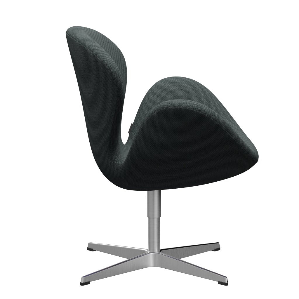 Sedia fritz Hansen Swan Lounge, alluminio spazzolato in raso/grigio in acciaio Diablo