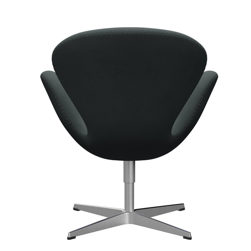 Sedia fritz Hansen Swan Lounge, alluminio spazzolato in raso/grigio in acciaio Diablo