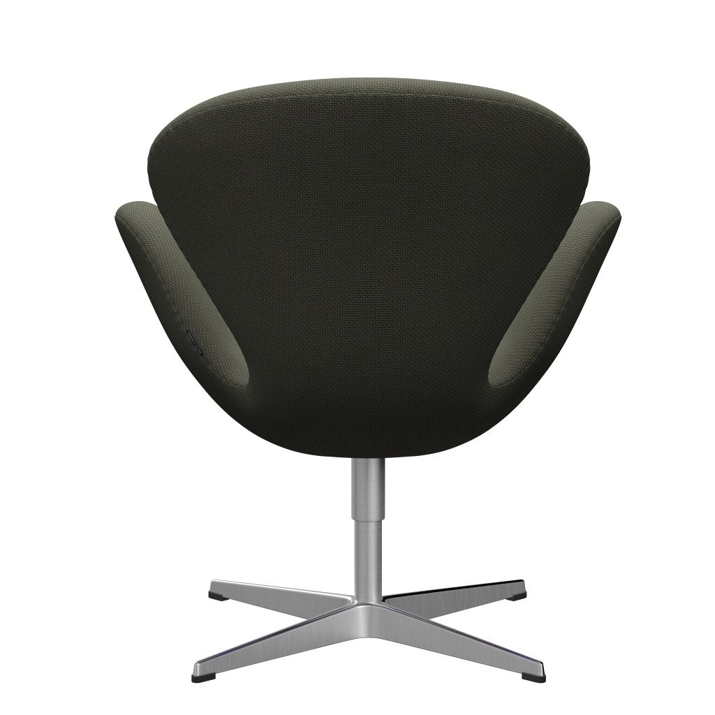 Fritz Hansen Swan Lounge Stuhl, satin gebürstetes Aluminium/Diablo warm grau