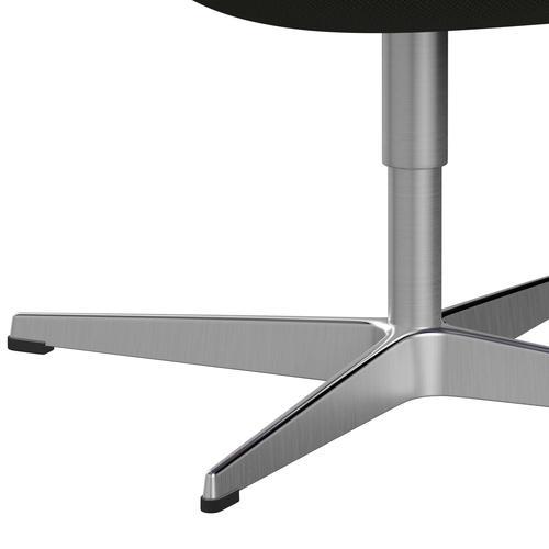 Fritz Hansen Swan Lounge Stuhl, satin gebürstetes Aluminium/Diablo warm grau