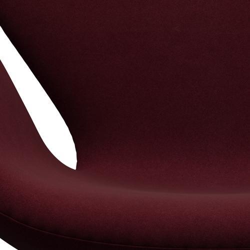 Fritz Hansen Swan Lounge stol, satin børstet aluminium/divina aubergine (671)