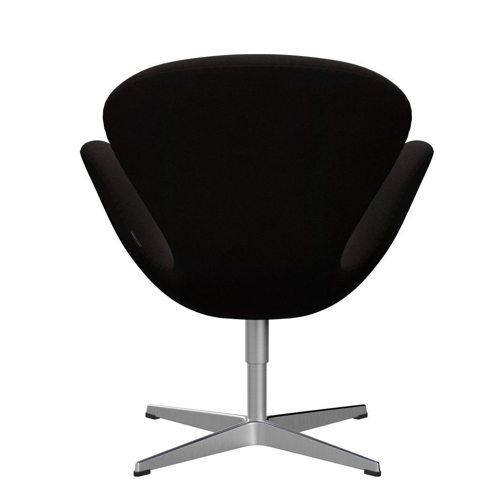 Sillón Fritz Hansen Swan, aluminio cepillado con satén/Divina Dark Brown (384)