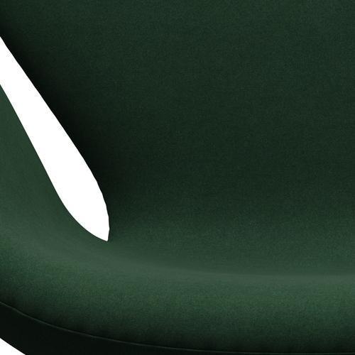 Sillón Fritz Hansen Swan, aluminio cepillado por satén/Divina Dark Green (876)