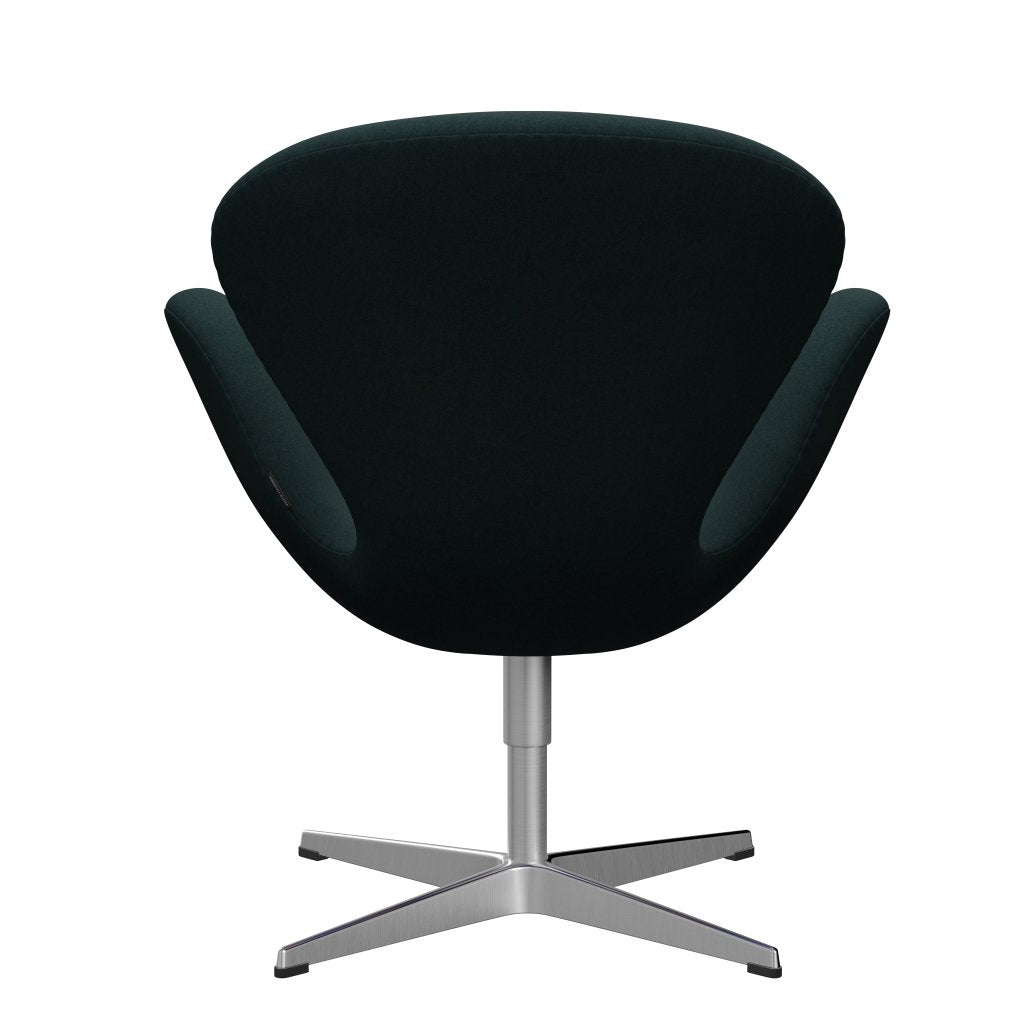 Fritz Hansen Swan Lounge Stuhl, Satin gebürstet Aluminium/Dunkelgrün (886)