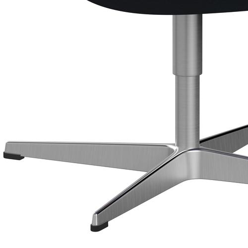 Sedia fritz Hansen Swan Lounge, alluminio spazzolato in raso/Divina Grey