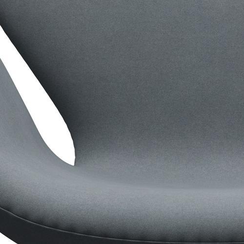 Fritz Hansen Swan Lounge Sillón, aluminio cepillado por satén/Divina gris claro