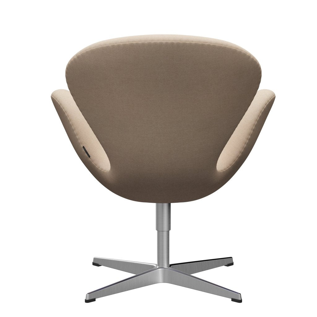 Fritz Hansen Swan Lounge stol, satin børstet aluminium/divina md crème