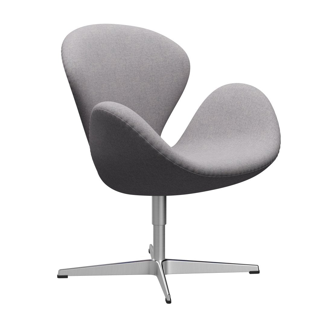 Fritz Hansen Swan Lounge Stuhl, Satin gebürstet Aluminium/Divina MD kühl hellgrau