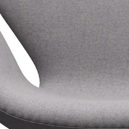 Sillón Fritz Hansen Swan, aluminio cepillado por satén/Divina MD Cool Light Grey