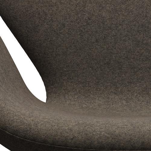 Fritz Hansen Swan Lounge Chair, Satin gebürstet Aluminium/Divina MD Mole