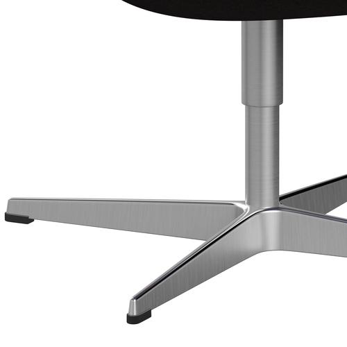 Fritz Hansen Swan Lounge stol, satin børstet aluminium/divina md chokolade