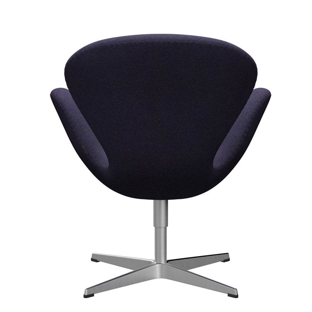 Sedia fritz Hansen Swan Lounge, alluminio spazzolato in raso/Divina MD Dusty Blue