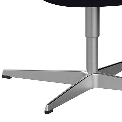 Fritz Hansen Swan Lounge stoel, satijnen geborsteld aluminium/divina md stoffig blauw