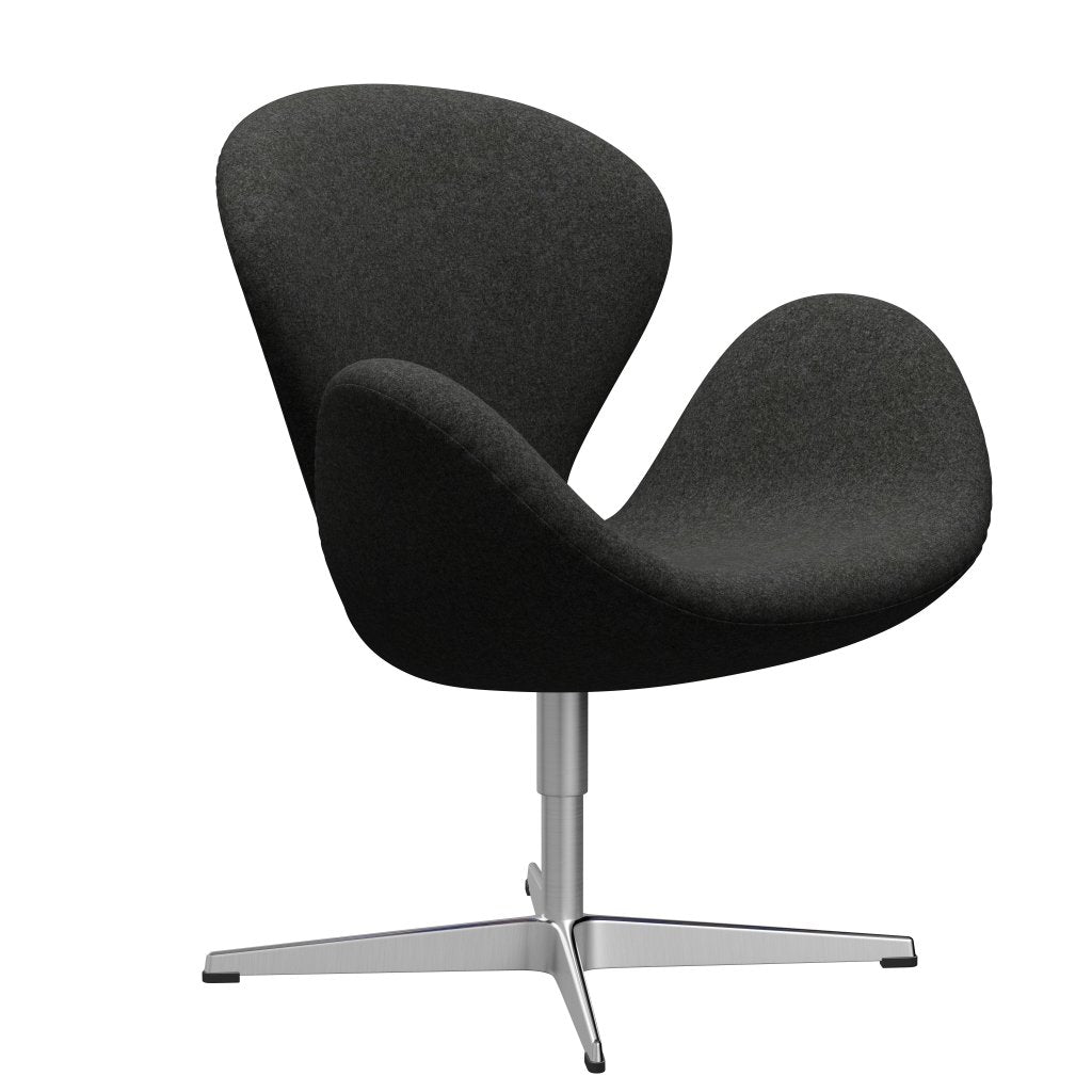 Fritz Hansen Swan Lounge Stuhl, Satin gebürstet Aluminium/Divina Melange Grey