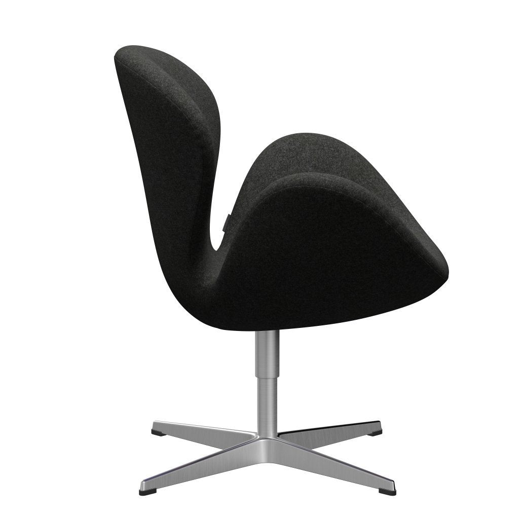 Fritz Hansen Swan Lounge Stuhl, Satin gebürstet Aluminium/Divina Melange Grey