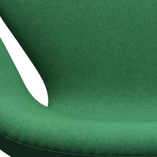 Fritz Hansen Swan Lounge Chair, Satin gebürstet Aluminium/Divina Melange Green