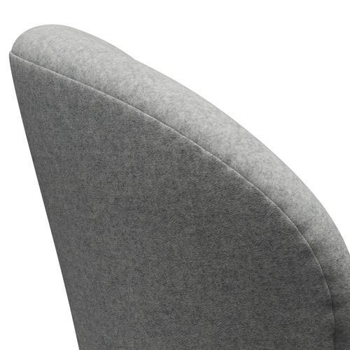 Sillón Fritz Hansen Swan, aluminio cepillado con satén/Divina Melange Grey Light Grey