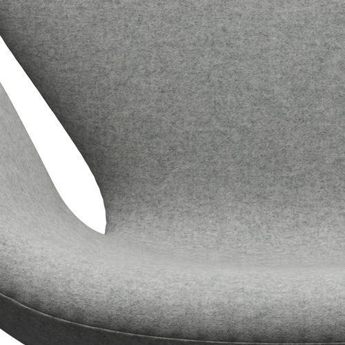 Sillón Fritz Hansen Swan, aluminio cepillado con satén/Divina Melange Grey Light Grey