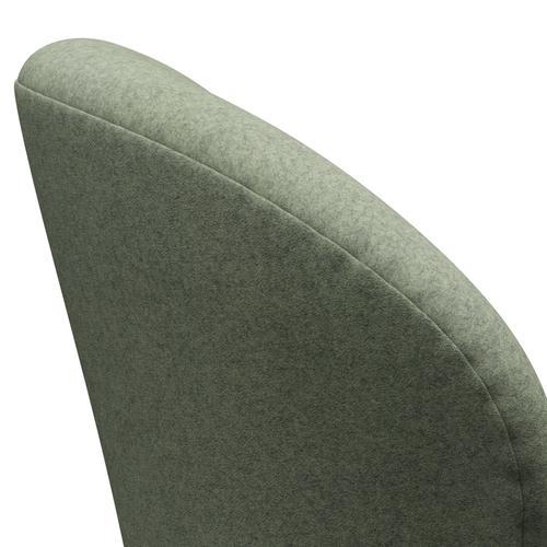 Fritz Hansen Swan Lounge Sillón, aluminio cepillado por satén/Divina Melange Light Green