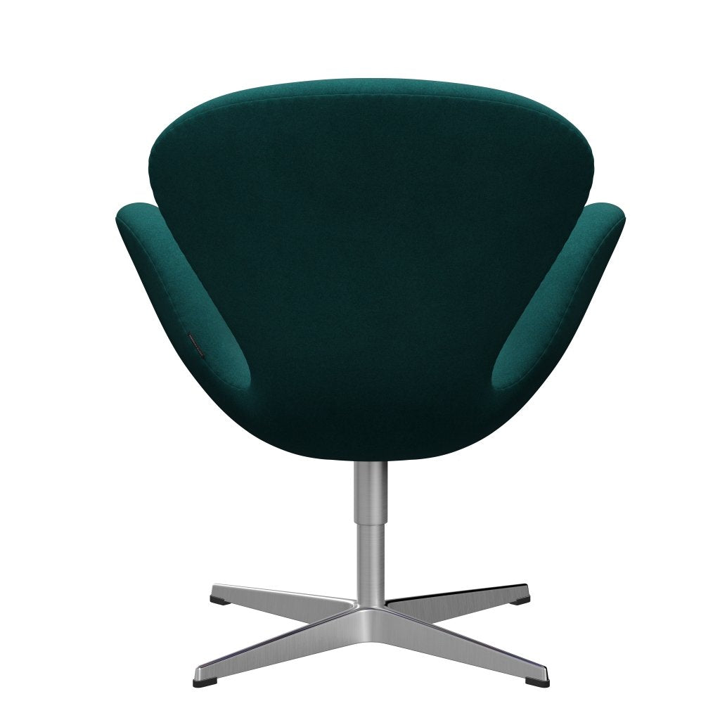 Fritz Hansen Swan Lounge Chair, Satin gebürstet Aluminium/Divina Melange Coral Green