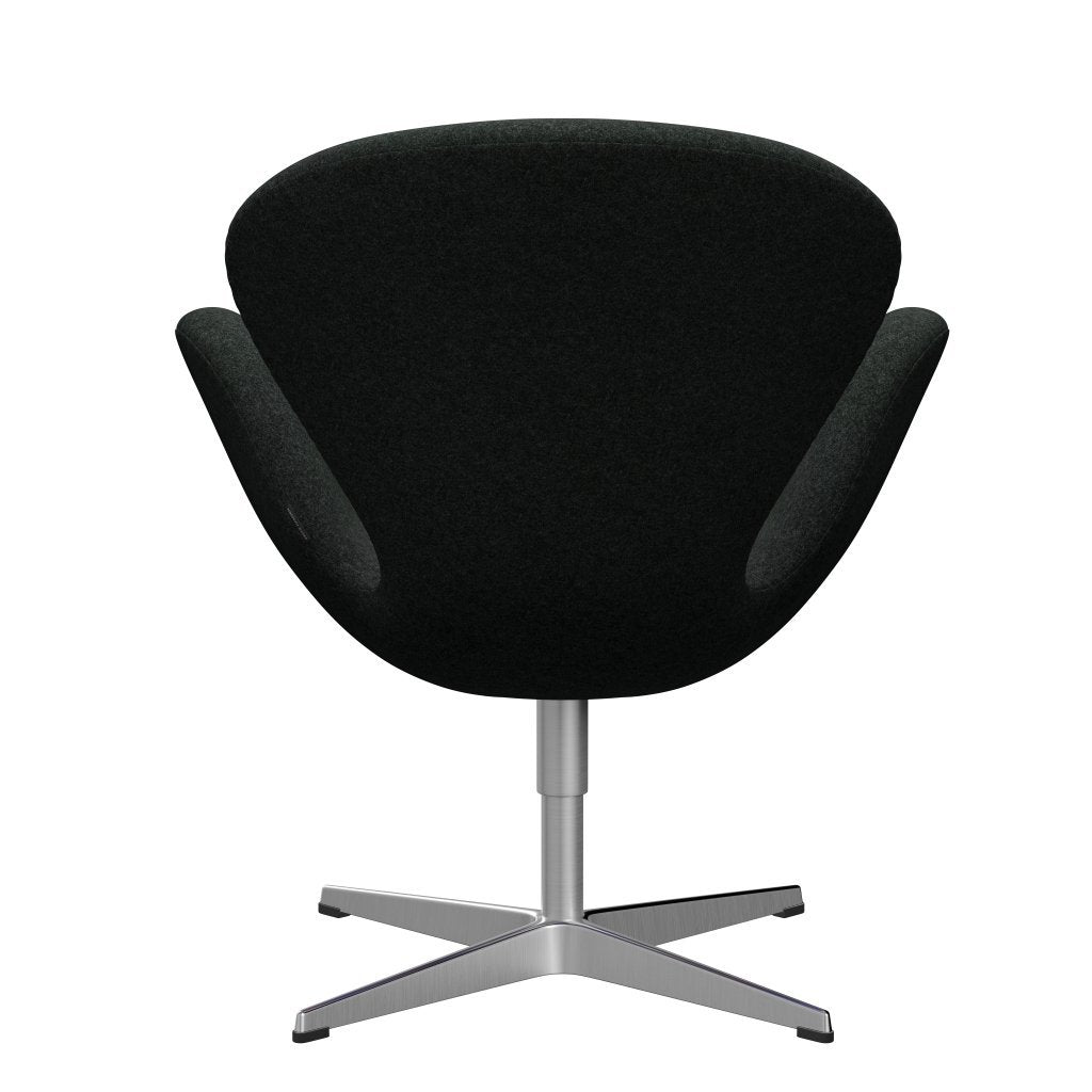 Sedia fritz Hansen Swan Lounge, alluminio spazzolato in raso/Divina Melange Salt & Pepe