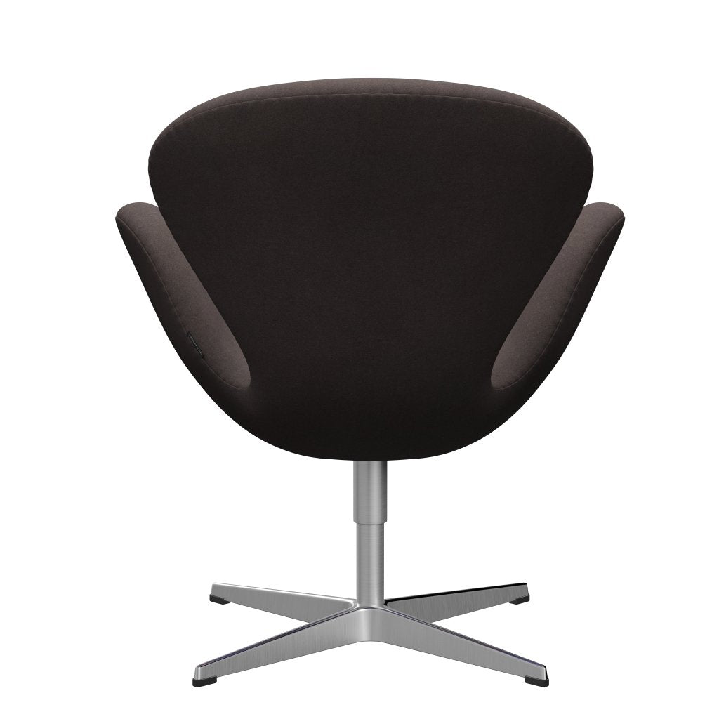 Fritz Hansen Swan Lounge -stoel, satijnborstig aluminium/divina pastel Brown