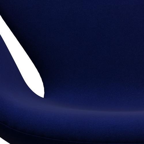 Fritz Hansen Swan Lounge -stoel, satijnborstig aluminium/Divina Royal Blue