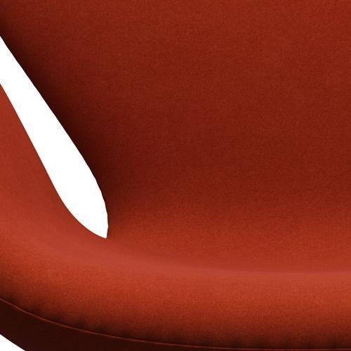 Fritz Hansen Swan Lounge Chair, Satin gebürstet Aluminium/Divina Terrakotta