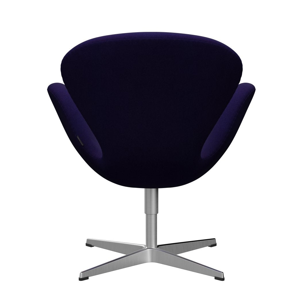 Fritz Hansen Swan Lounge -stoel, Satin Bushed Aluminium/Divina Violet Dark (692)