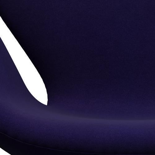 Sedia fritz Hansen Swan Lounge, alluminio spazzolato in raso/Divina Violet Dark (692)