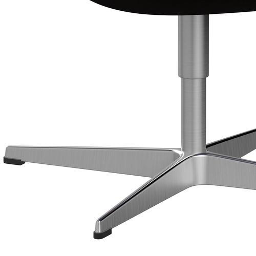 Fritz Hansen Swan Lounge Stuhl, Satin gebürstet Aluminium/Divina warmes Braun