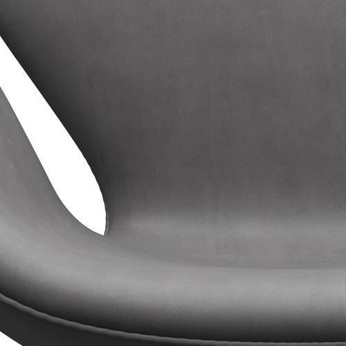 Fritz Hansen Swan Lounge Chair, Satin Brushed Aluminium/Embrace Chocolate