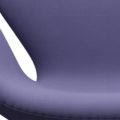 Sedia fritz Hansen Swan Lounge, Viola blu in alluminio/fama spazzolato in raso