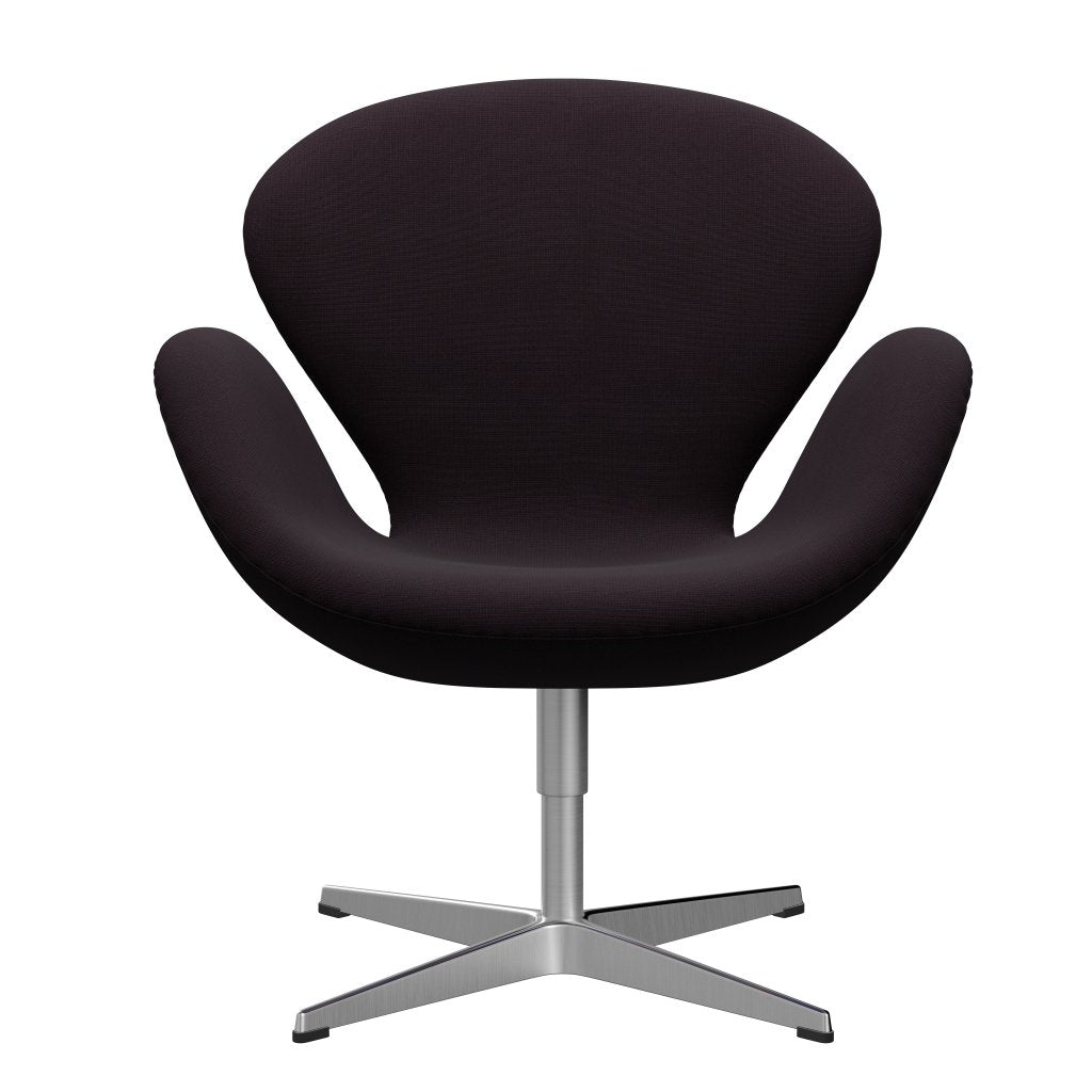 Fritz Hansen Swan Lounge Stuhl, Satin gebürstet Aluminium/Ruhmebraun (61108)