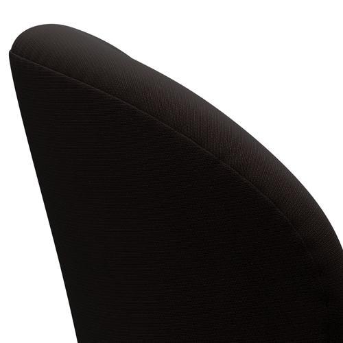 Sillón de Swan Fritz Hansen, aluminio/fama satinado marrón oscuro