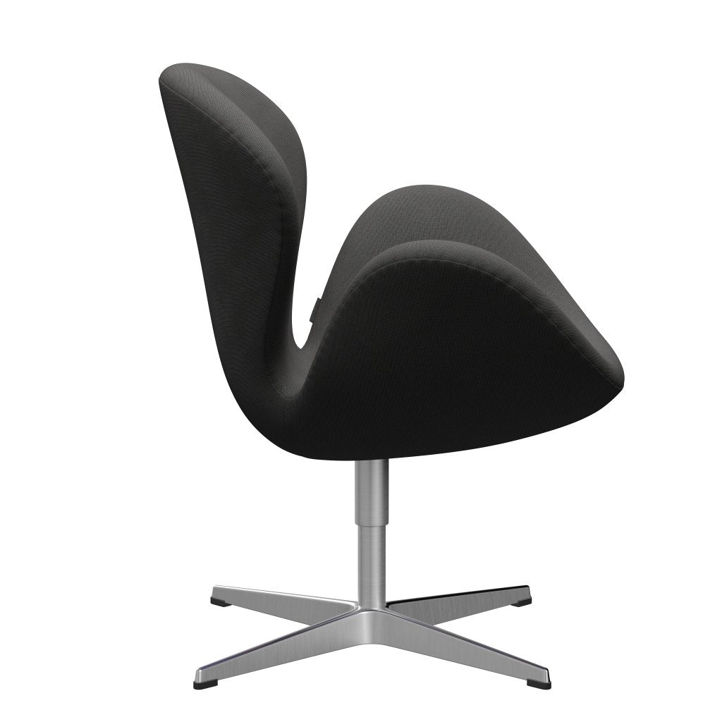 Sedia da salone Fritz Hansen Swan, alluminio spazzolato in raso/Fame Grigio scuro