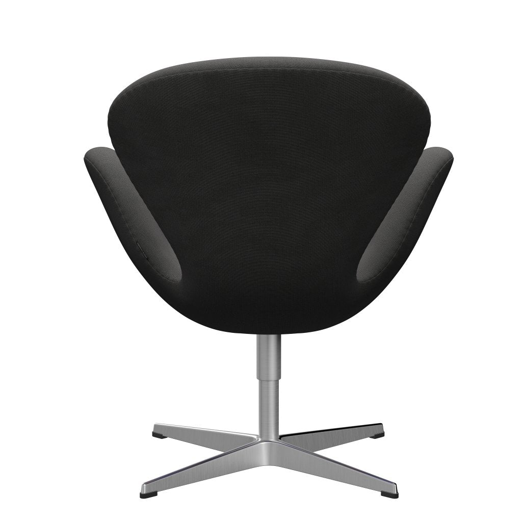 Sedia da salone Fritz Hansen Swan, alluminio spazzolato in raso/Fame Grigio scuro