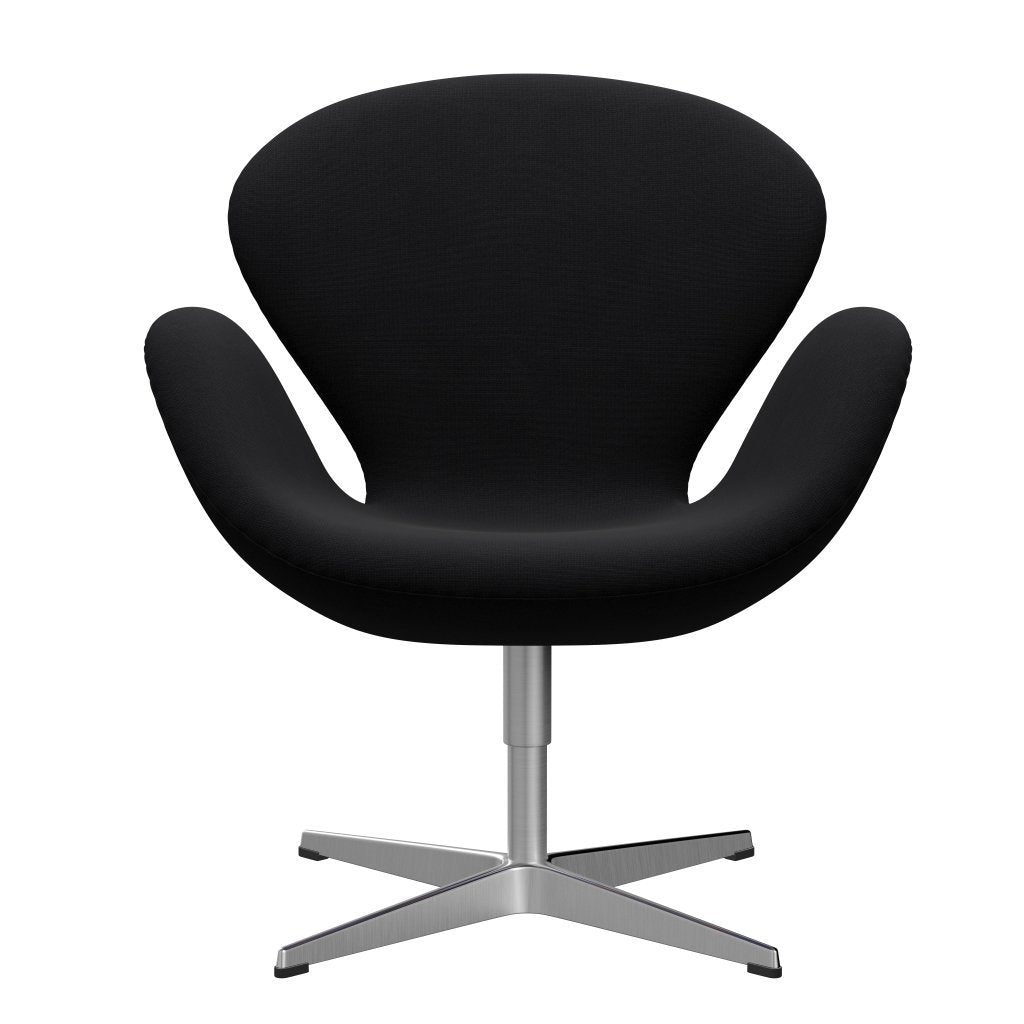 Sedia fritz Hansen Swan Lounge, alluminio spazzolato in raso/grigio fama (60051)