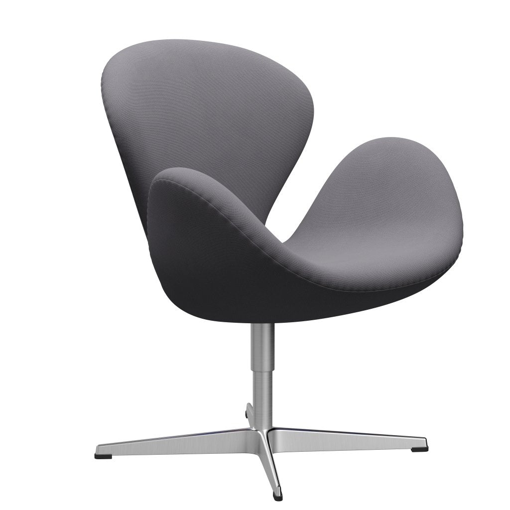 Sedia da salotto Fritz Hansen Swan, alluminio spazzolato in raso/grigio fama (60078)