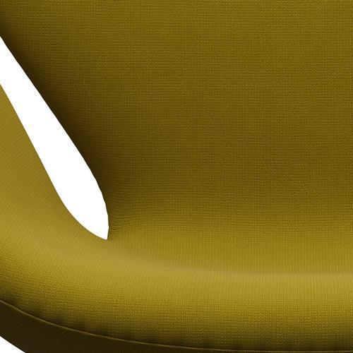 Fritz Hansen Chaise salon de cygne, aluminium en satin en aluminium / renommée olive