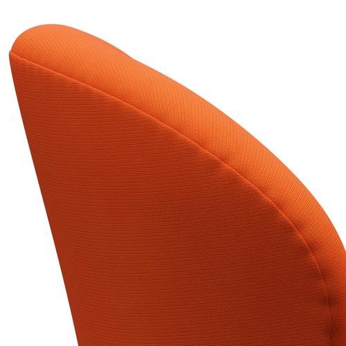 Fritz Hansen Chaise salon de cygne, Orange en aluminium / renommée brossé en satin (63016)