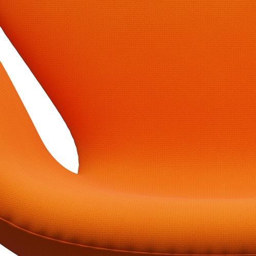 Fritz Hansen Chaise salon de cygne, Orange en aluminium / renommée brossé en satin (63077)