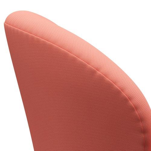 Fritz Hansen Chaise salon de cygne, aluminium en satin en aluminium / renommée rose