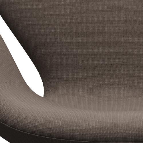 Fritz Hansen Chaise salon de cygne, aluminium / renommée brossé en satin Dark