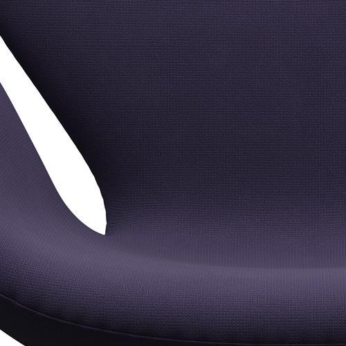 Sedia fritz Hansen Swan Lounge, Viola Dark Alluminio/Fame Spazzote di raso